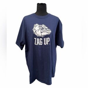 Navy Blue Unisex Gonzaga University Bulldogs ZAG UP T-Shirt size XL